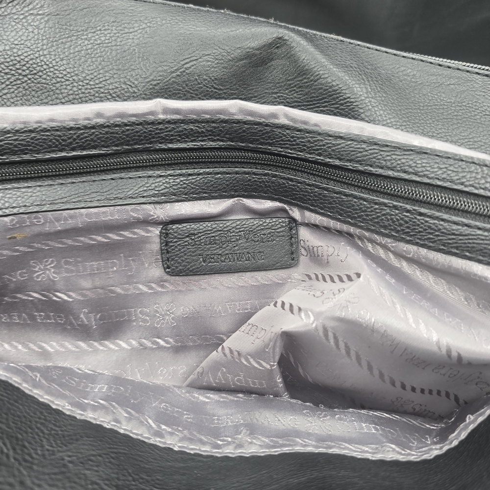 Vera Wang Gray Leather Handbag - Picture 7 of 7